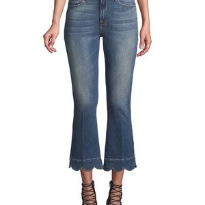 Frame 27 Le Crop Mini boot scallop crop denim